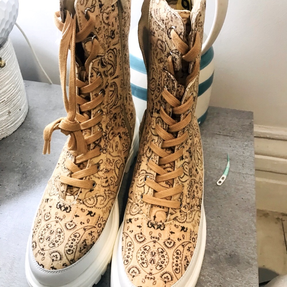 Free People paisley boots nwot